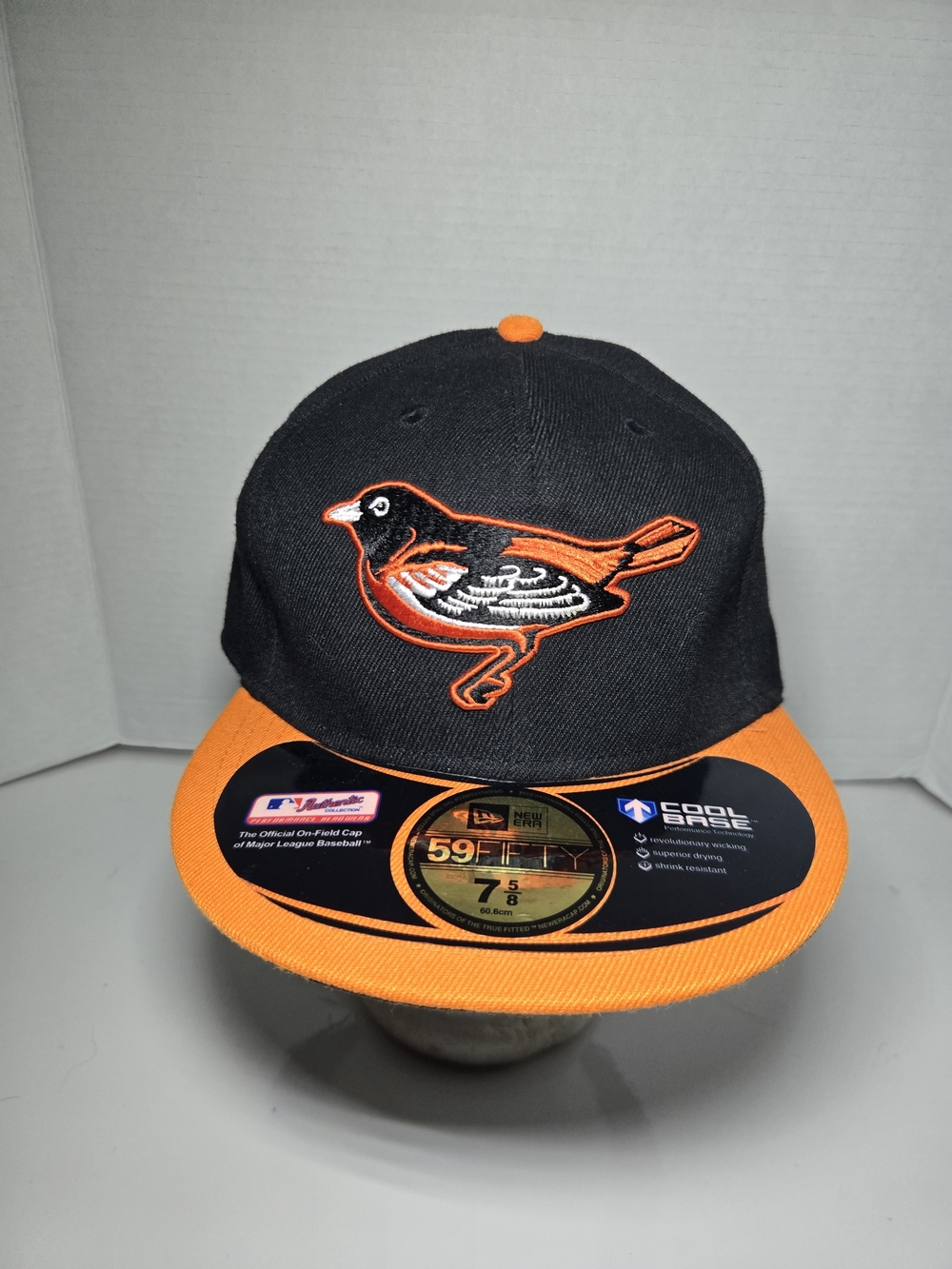 New Era Baltimore Orioles Black & Orange Fitted Cap 7 5/8